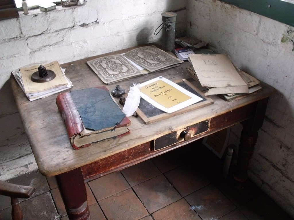 Mesa de escritório abandonada simbolizando dashboard sem uso