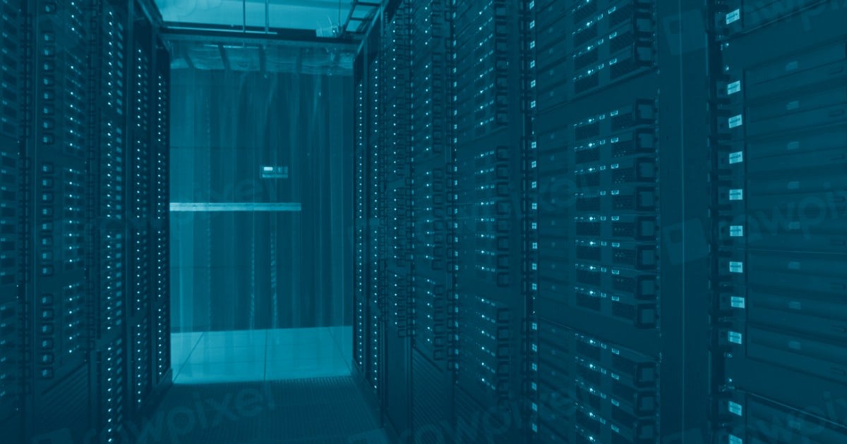 Data center simbolizando infraestrutura de dados para projetos de IA